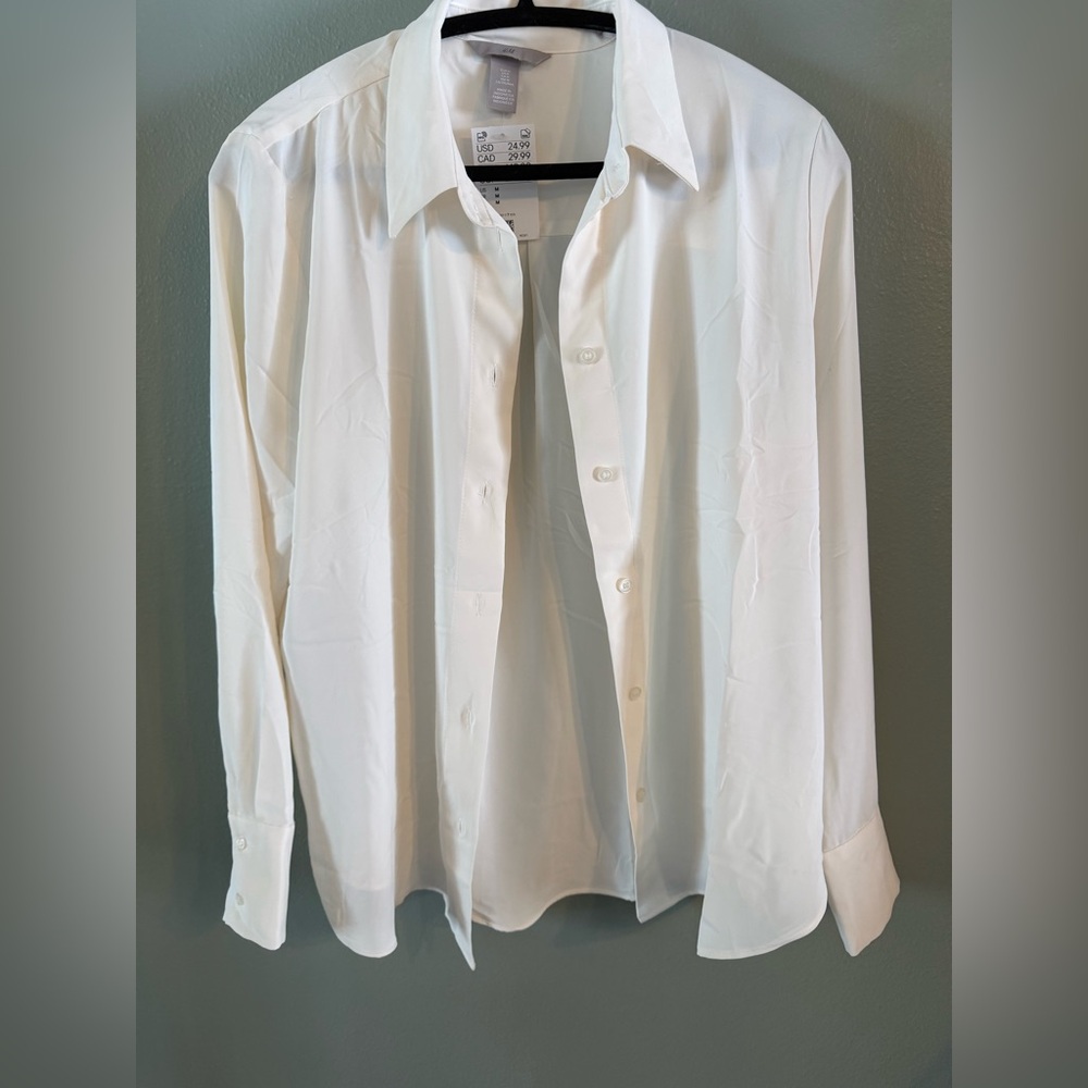 H&M Crisp White Dress Shirt